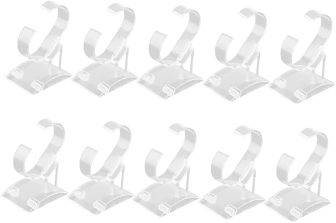 SOIMISS 10pcs Transparent C-shaped Bracelet Rack Jewelry Stand Watch Holder Display Organizer for Bangles Accessories for Home Retail Showcases