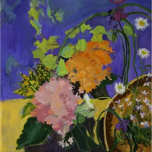 SOLD Saras Gift c-lb229 by Lila Bacon Floral Painting on Canvas