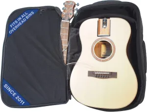 Solid Sitka Travel Guitar – OF422 Traveling Acoustic-Electric Guitar with Collapsible Patented System – Portable Backpack Case (Overhead)