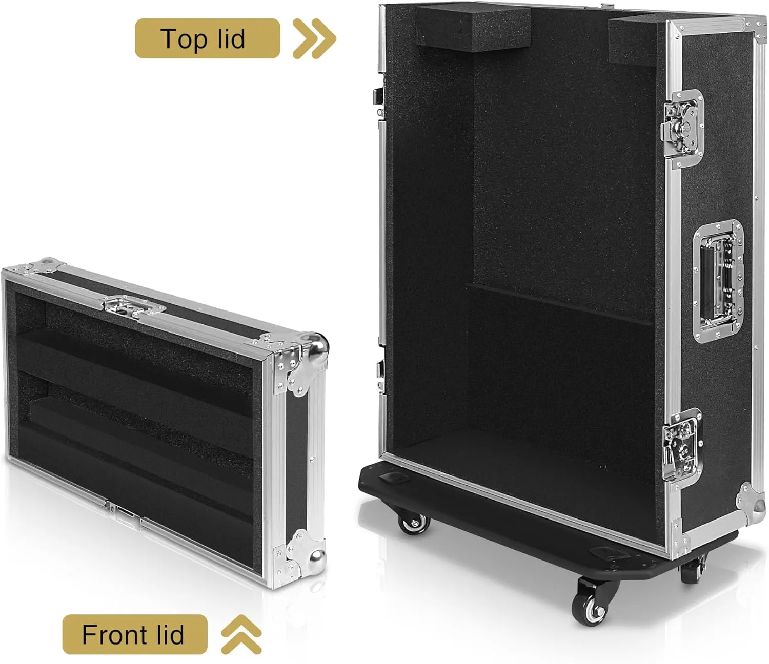Sound Town ATA Plywood Mixer Case with Interior Foam Protection, Doghouse and Caster wheels for Midas M32R Mixer Console (STRC-M32RDH)