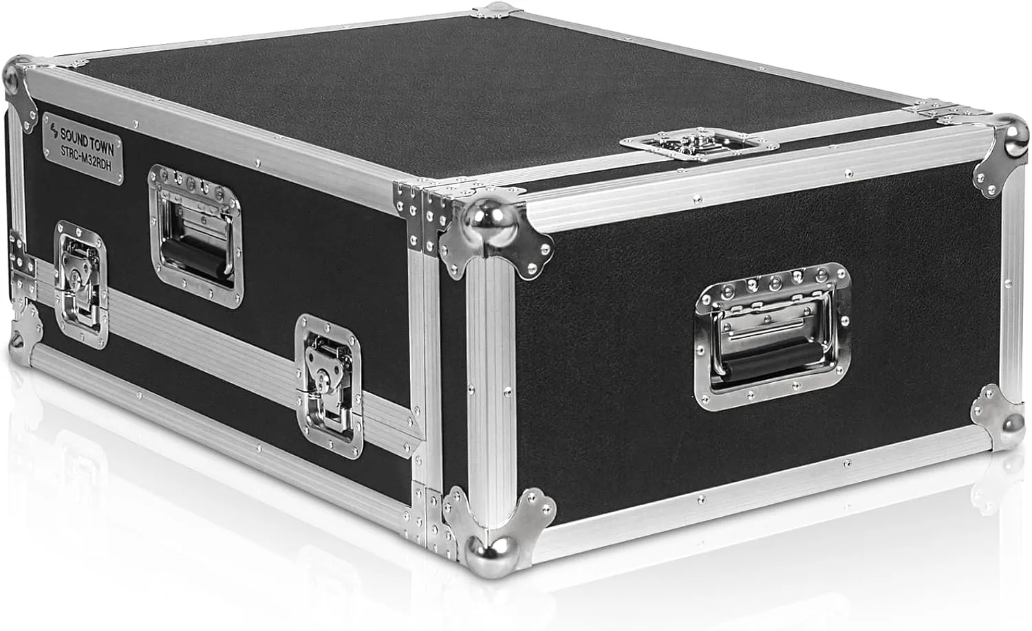 Sound Town ATA Plywood Mixer Case with Interior Foam Protection, Doghouse and Caster wheels for Midas M32R Mixer Console (STRC-M32RDH)