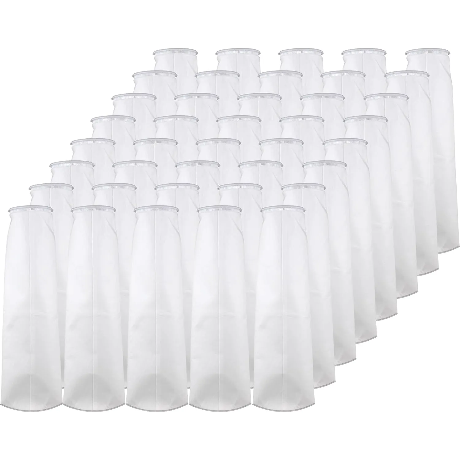SpiroPure Size #2 Liquid Filter Bag 10 Micron, Polypropylene Felt, Polypropylene Ring (Case of 40)