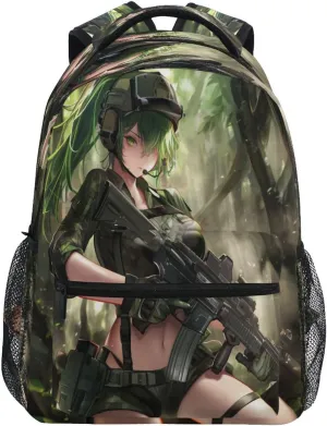 Sport Backpack for Men and Women Fashion Diaper Bag Backpack with Chest Strap for College Work Army Camouflage