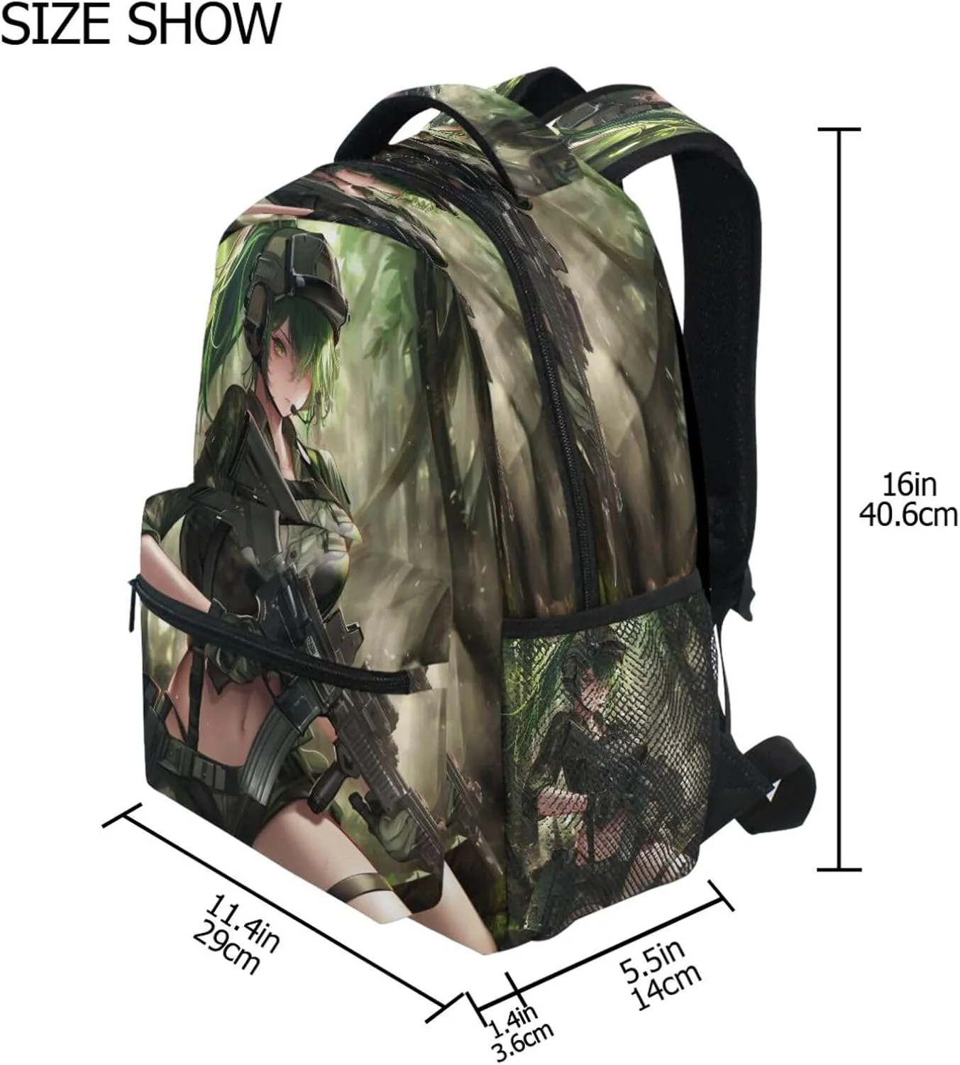 Sport Backpack for Men and Women Fashion Diaper Bag Backpack with Chest Strap for College Work Army Camouflage