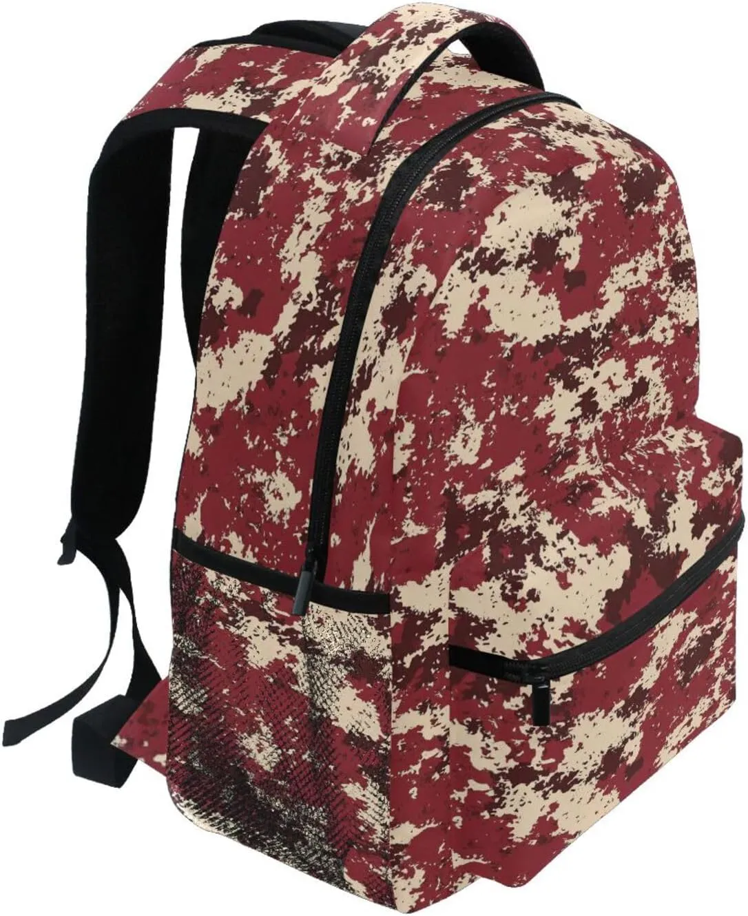 Sport Backpack for Men and Women Waterproof School Bag with Chest Strap Gift Men & Women Camouflage Burgundy