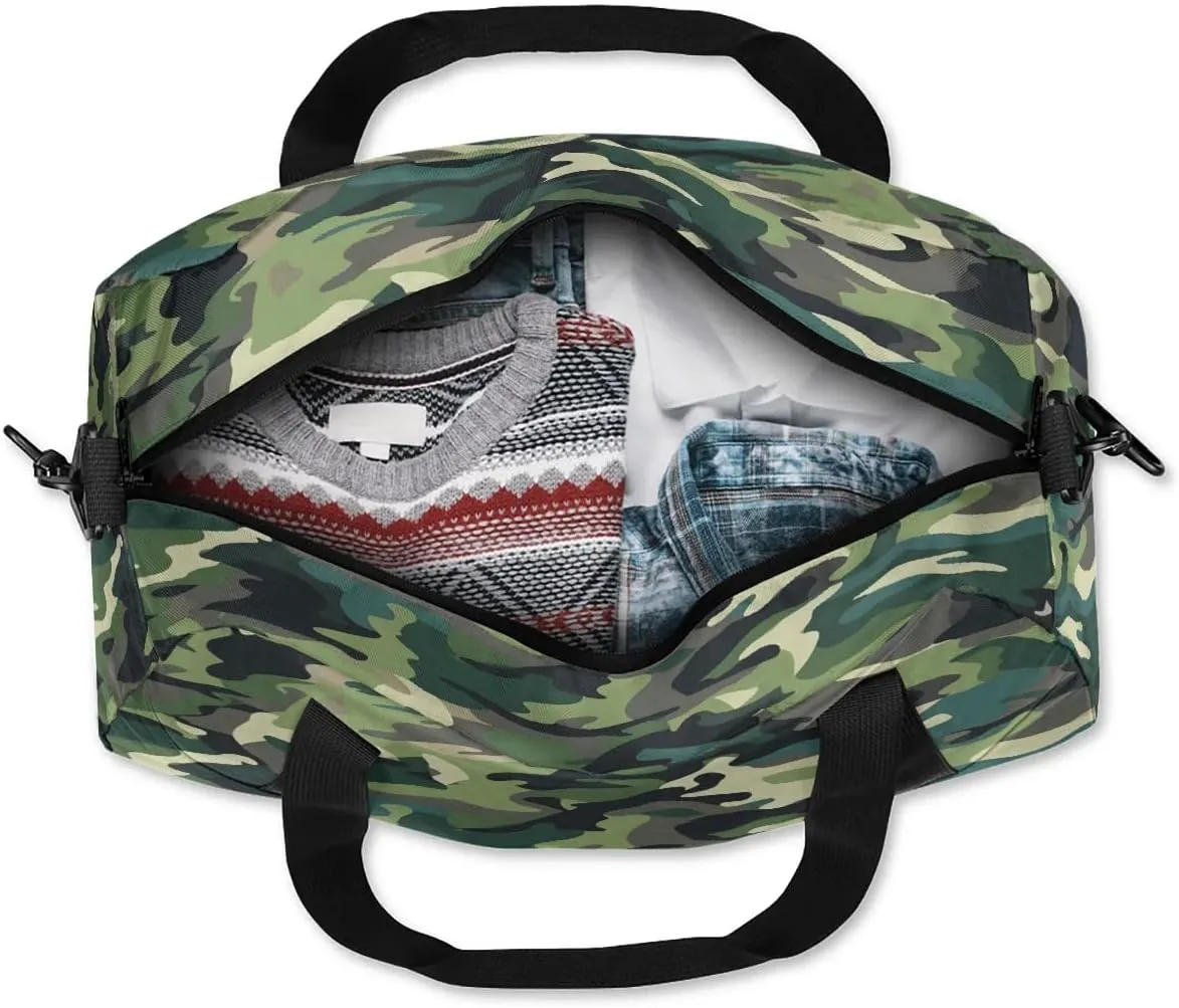 Sport Duffel Bag Camouflage Color Kids Gym Bag Weekender Overnight Bags for Boys Girls Teens Carry On Workout Travel Bag