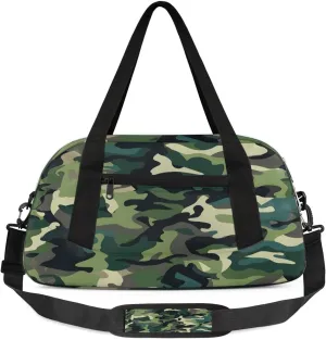 Sport Duffel Bag Camouflage Color Kids Gym Bag Weekender Overnight Bags for Boys Girls Teens Carry On Workout Travel Bag