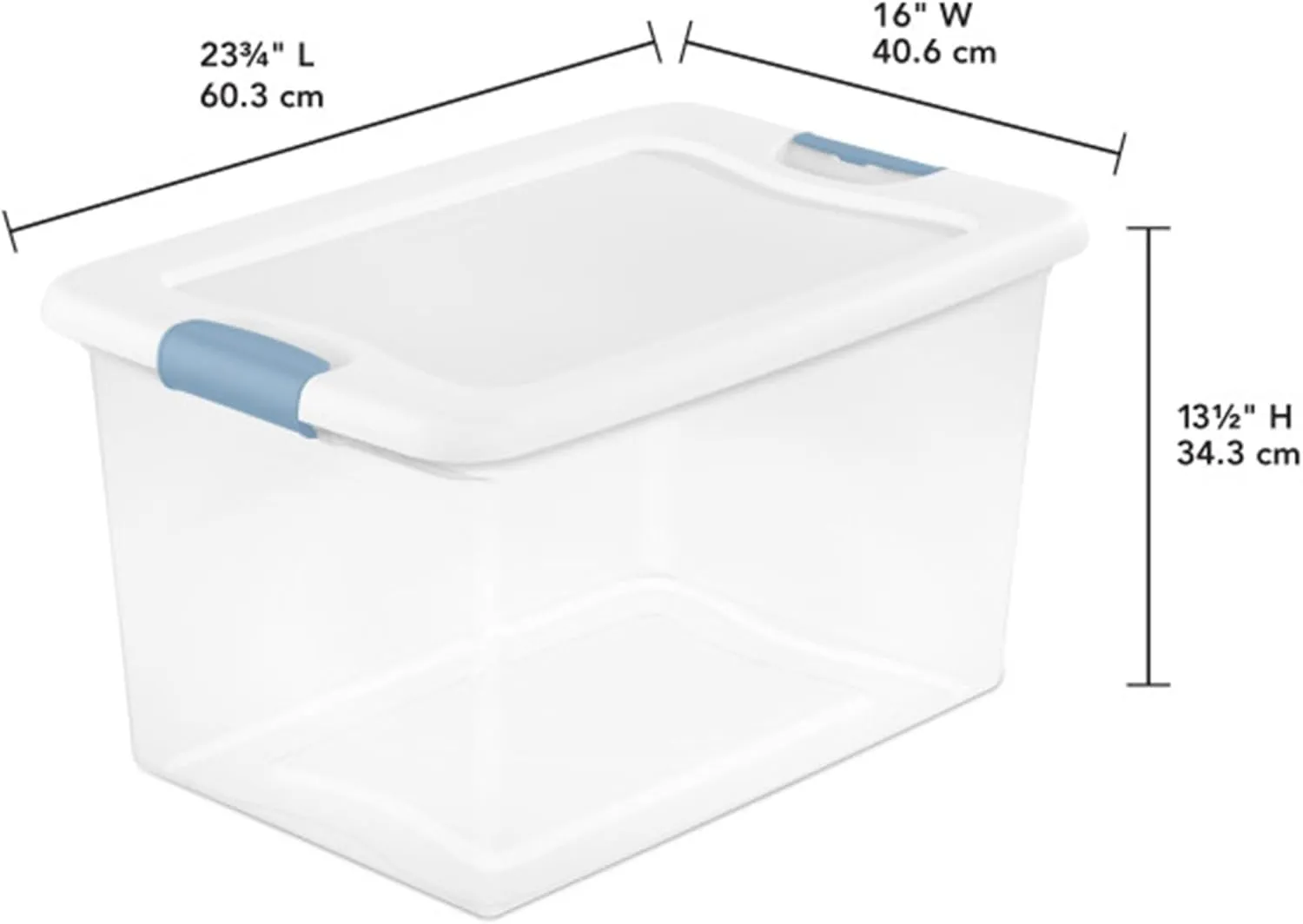 Sterilite 12-Pack Latching Box, Christmas Storage Bins w/ Lids, Clear Plastic, 64 Quart