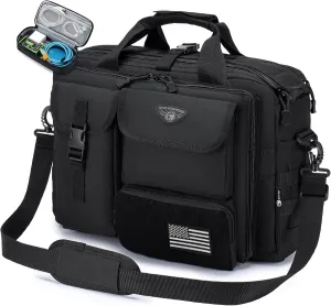 Stypos Tactical Messenger Bag, 15.6/17.3 Inch Tactical Briefcase for Man Military Laptop Bag Messenger Shoulder Bags