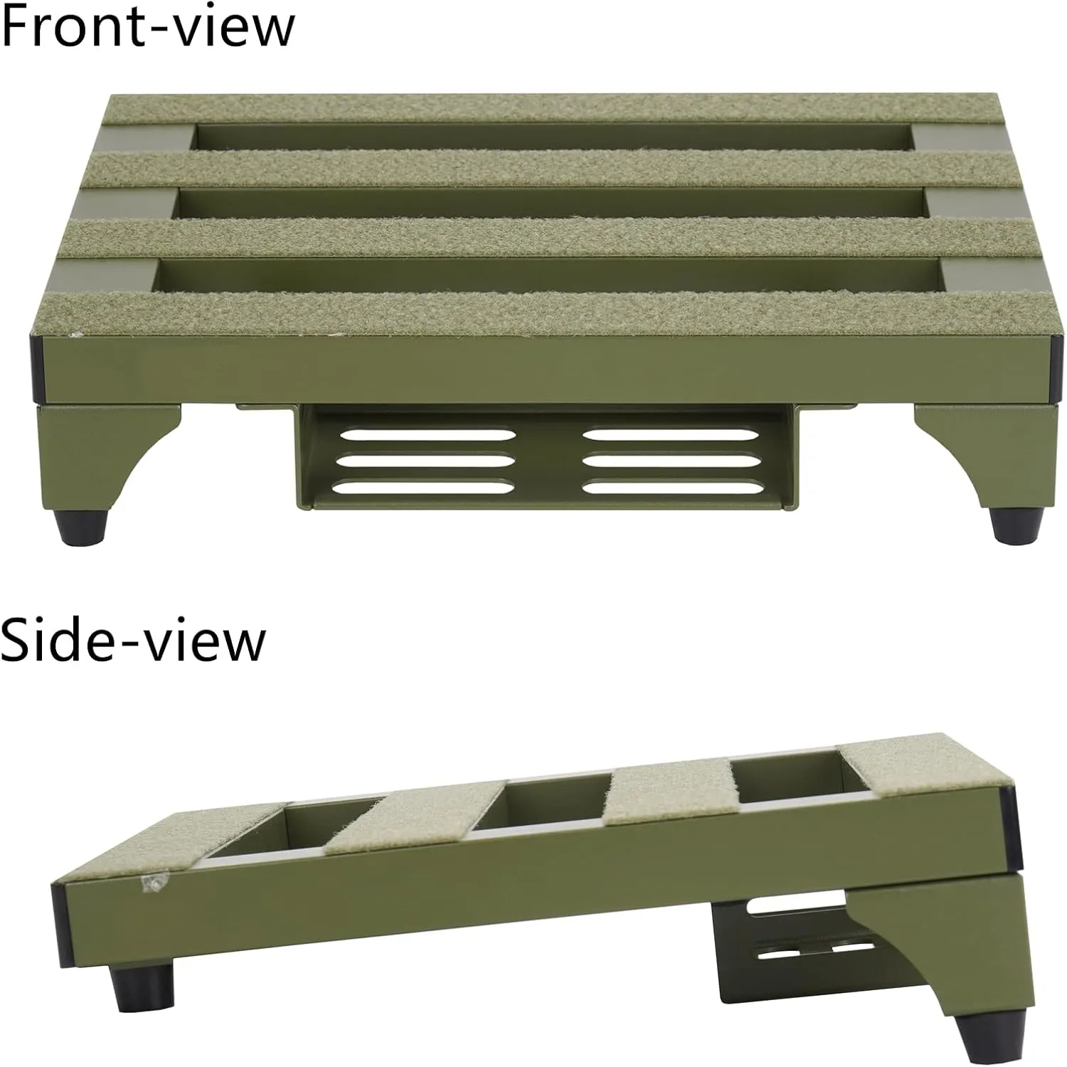 Super Light 2.1 lb Guitar Pedal Board 14" x 10.6" Aluminum Alloy Pedalboard with Power Supply Cradle (Green, APB-14GN)