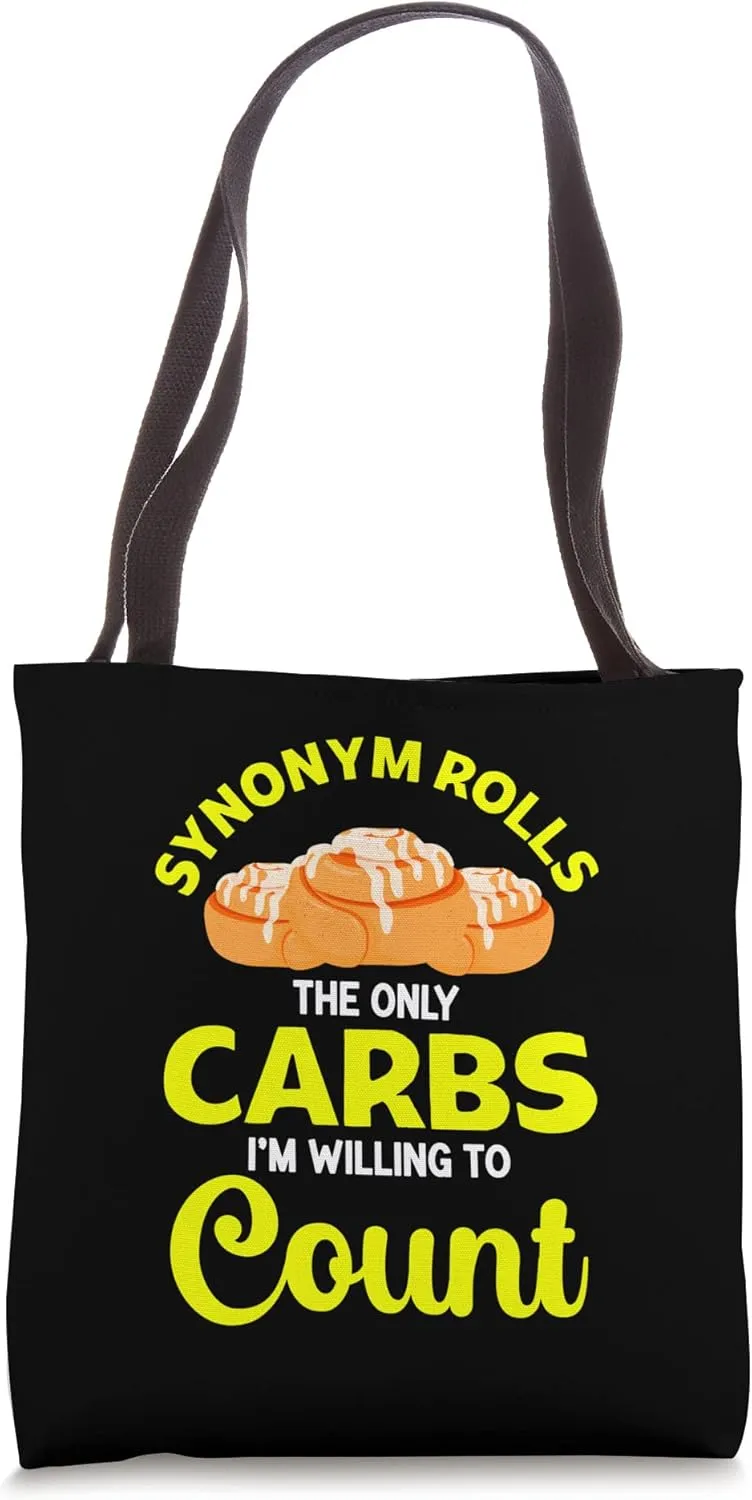 Synonym Rolls Grammar Cinnamon Roll Bread English Teacher Tote Bag