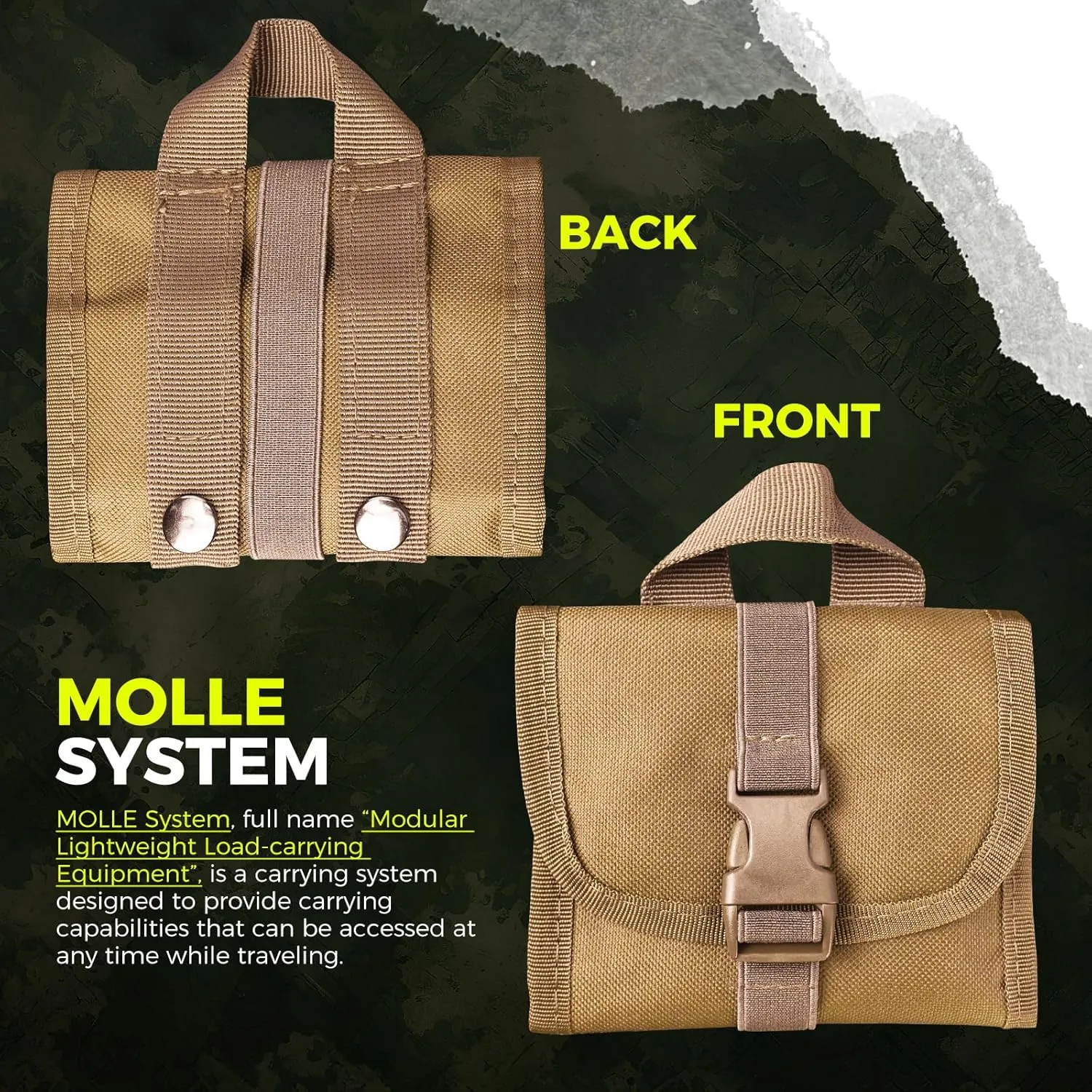 Tactical Ammo Pouch for Utility Hunting Rifle Foldable Ammo Wallet with Holds 14 Cartridges Firearm Ammunition Carrier Bag for Shooting Range with Gear Rifle Shell Holder Belt for Bullets