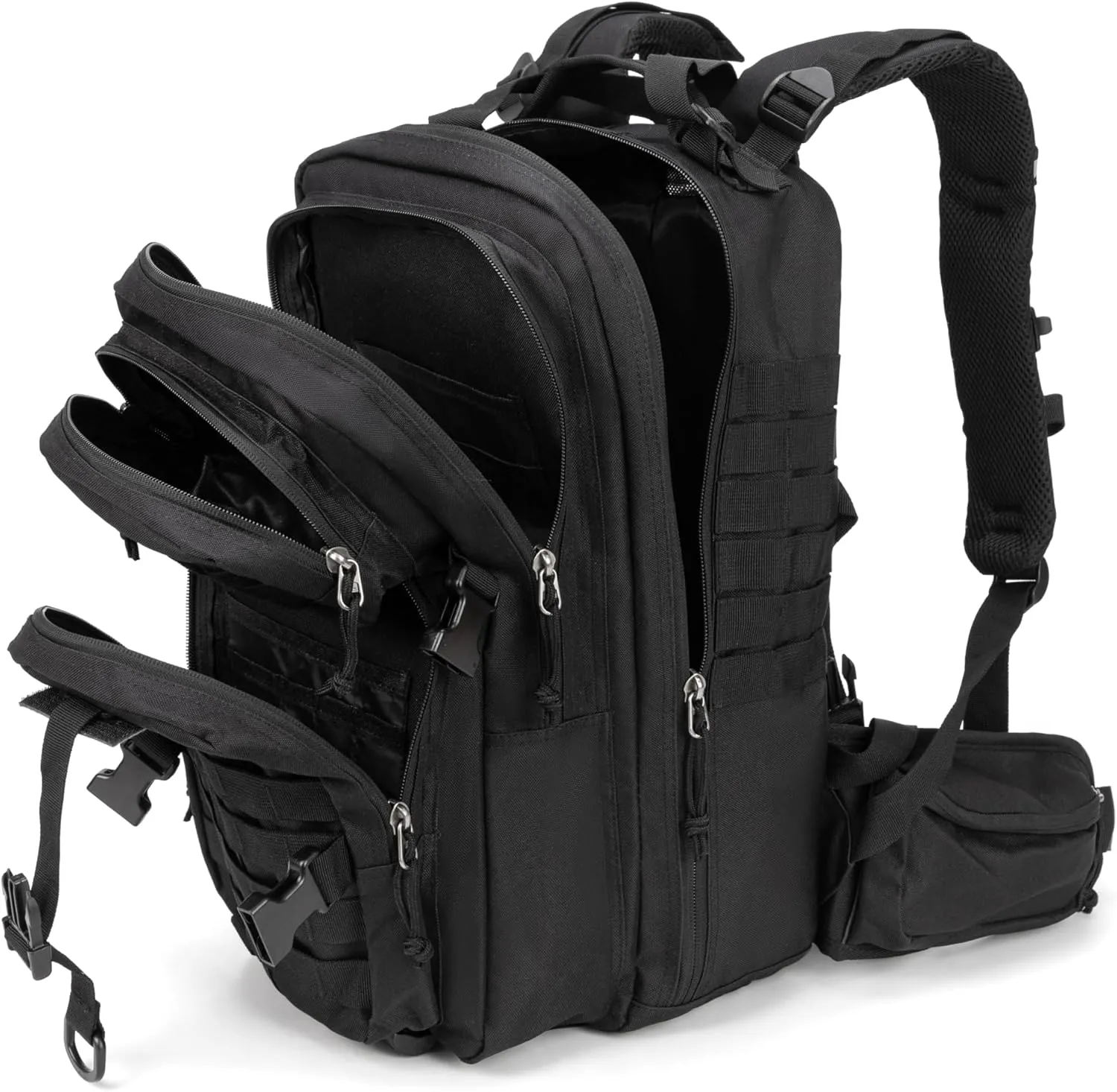 Tactical backpack, assault bag, hydration backpack, men's military enthusiast camping backpack, 3-day bag(Black)