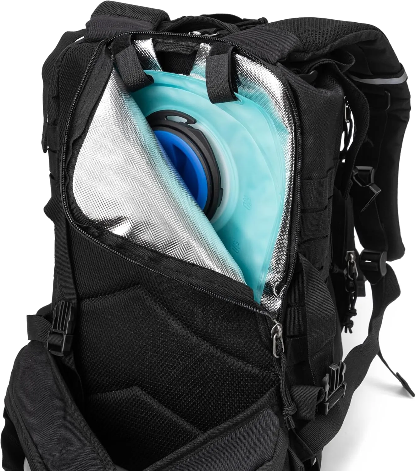Tactical backpack, assault bag, hydration backpack, men's military enthusiast camping backpack, 3-day bag(Black)