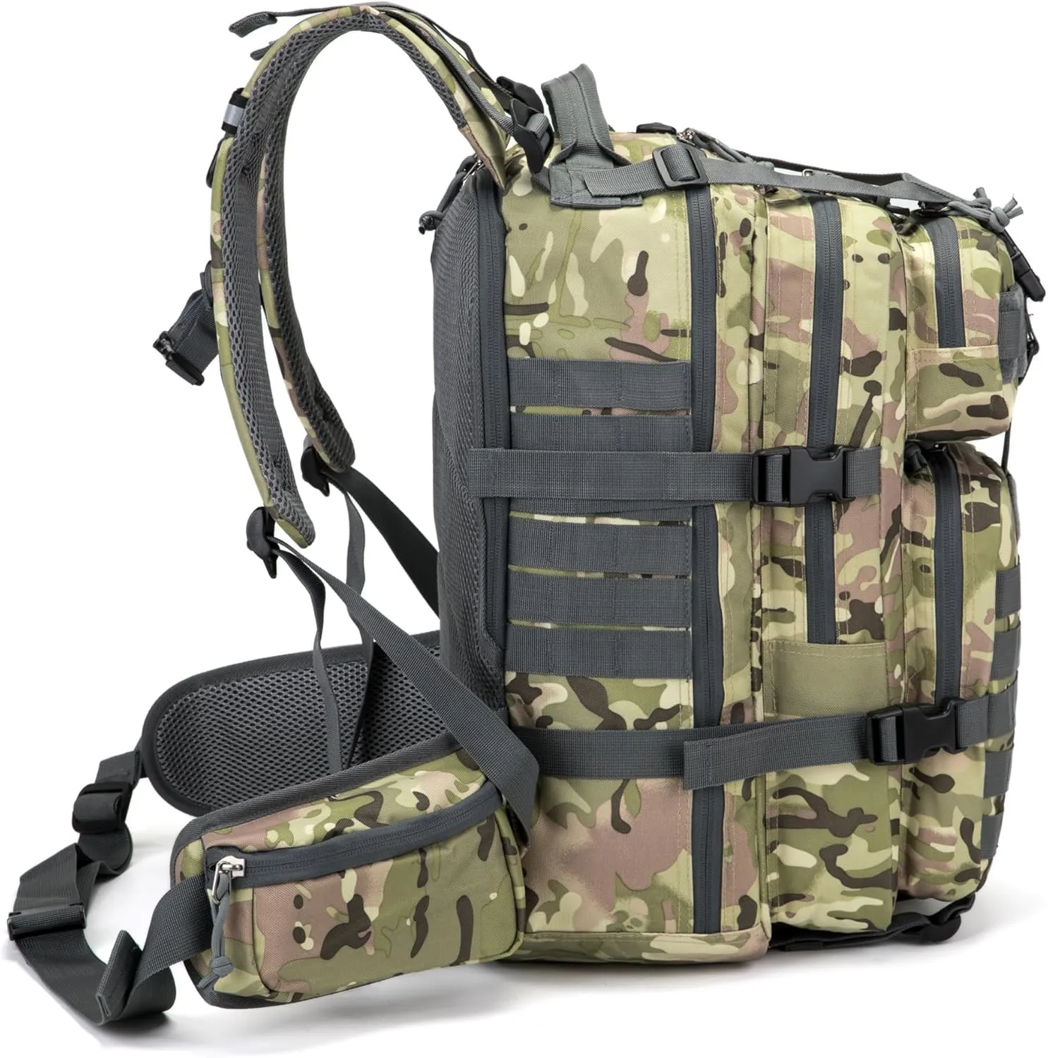 Tactical backpack, assault bag, hydration backpack, men's military enthusiast camping backpack, 3-day bag(Camouflage)