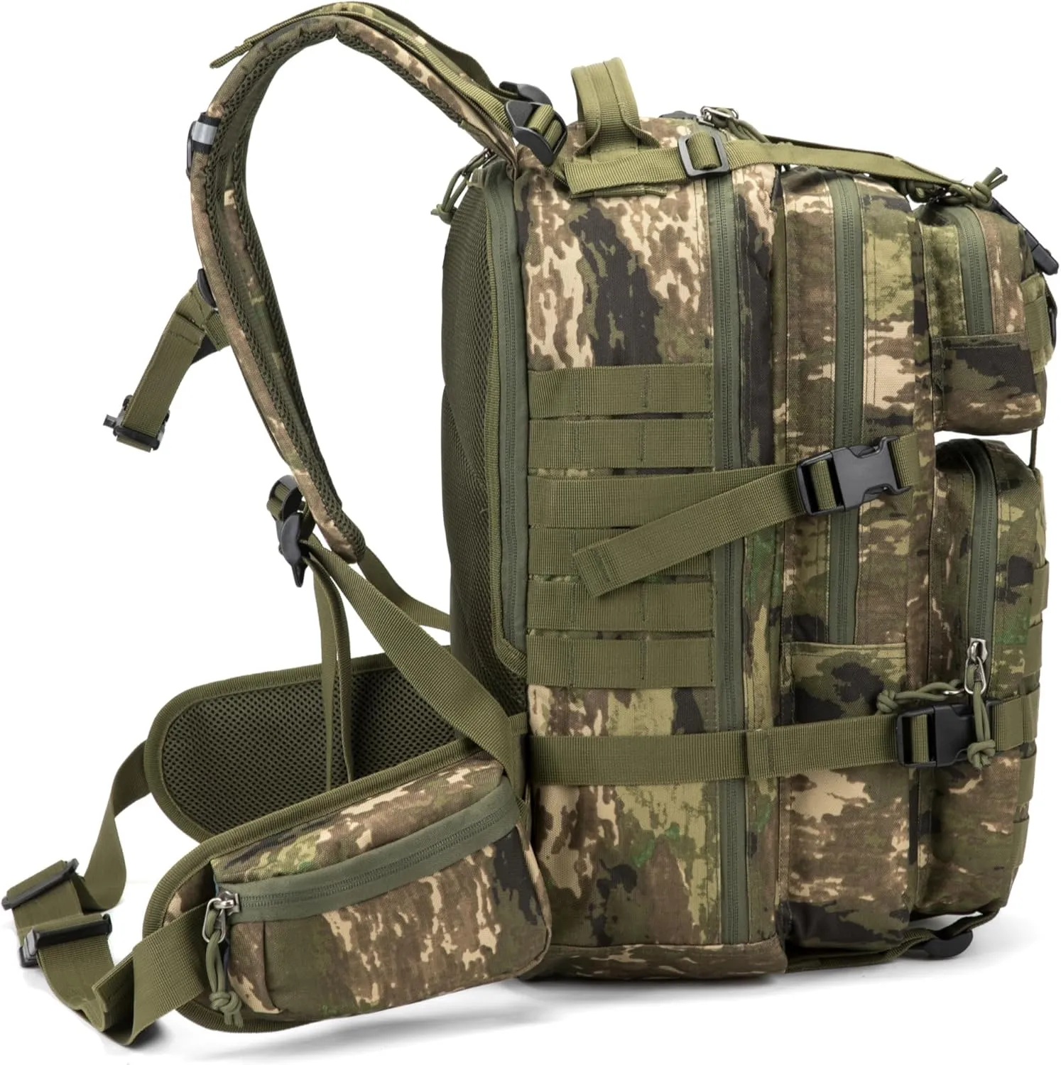 Tactical backpack, assault bag, hydration backpack, men's military enthusiast camping backpack, 3-day bag(Camouflage)