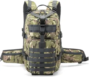 Tactical backpack, assault bag, hydration backpack, men's military enthusiast camping backpack, 3-day bag(Camouflage)