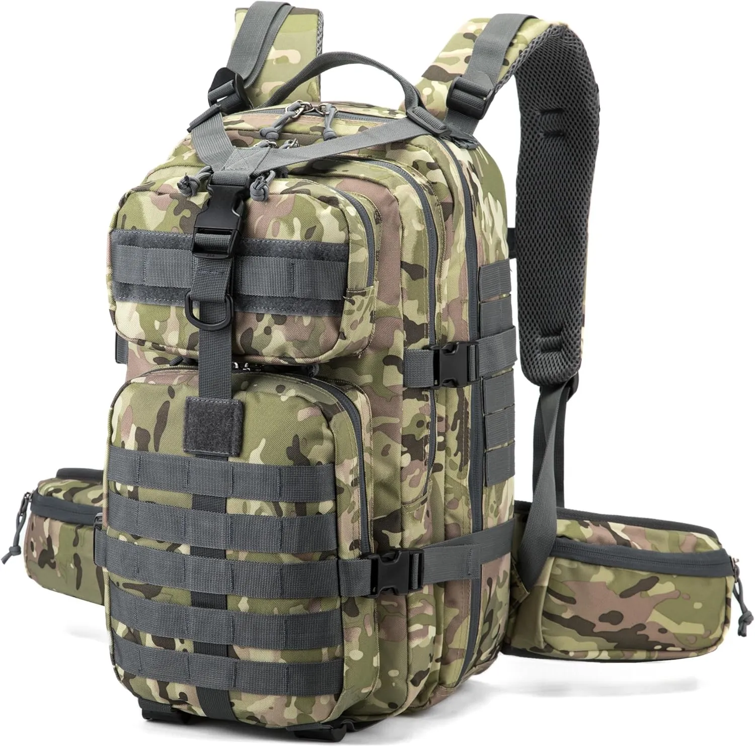 Tactical backpack, assault bag, hydration backpack, men's military enthusiast camping backpack, 3-day bag(Camouflage)