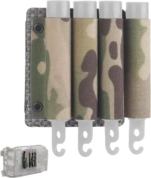Tactical Glow Stick Organizer - Chem Light Holder for 4 Glow Sticks - Chem Light Holders for Molle Tactical Undershirts, Ideal for Camping, Fishing, and Hunting