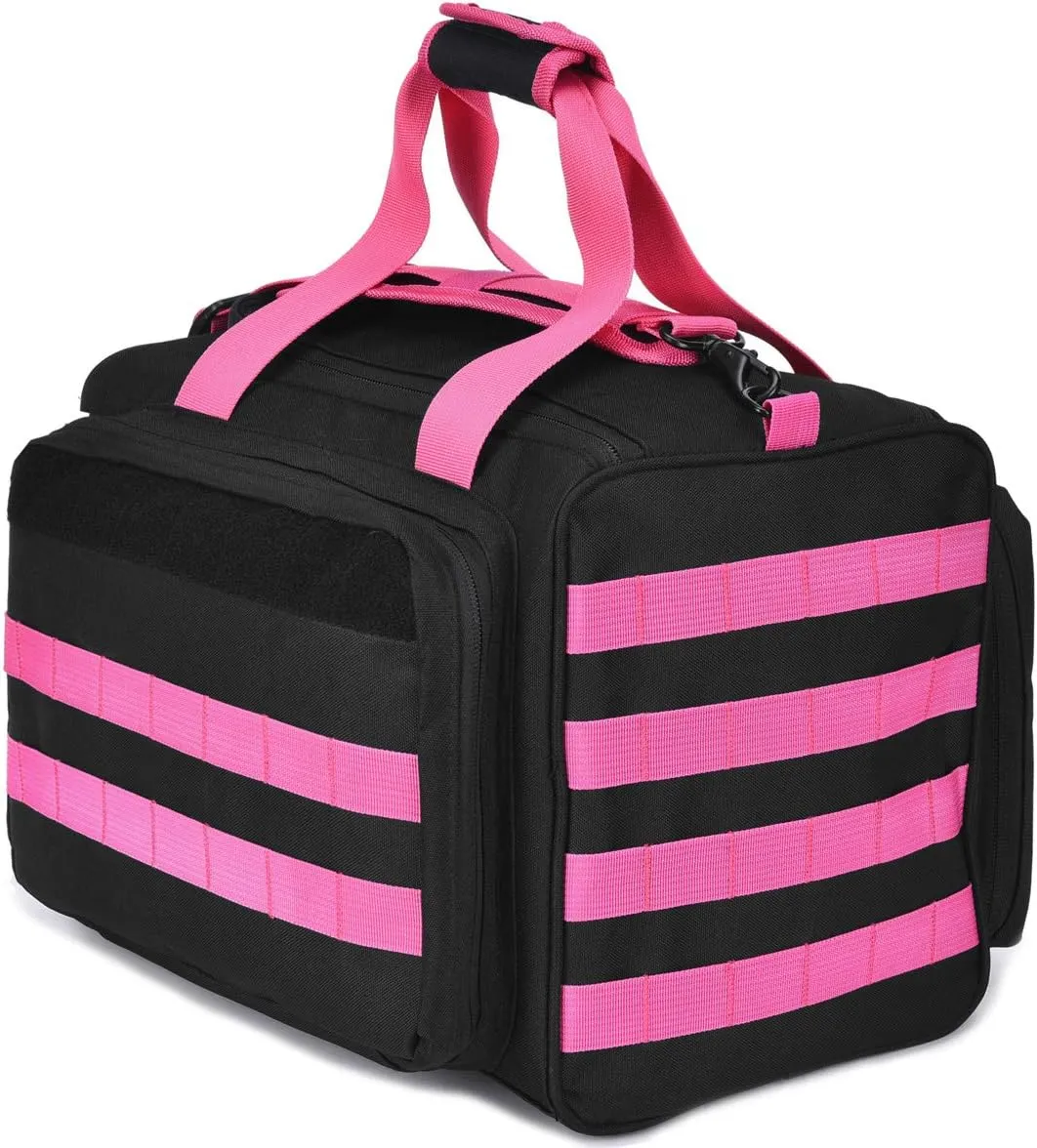 Tactical Gun Range Bag Deluxe Pistol Shooting Range Duffle Bags