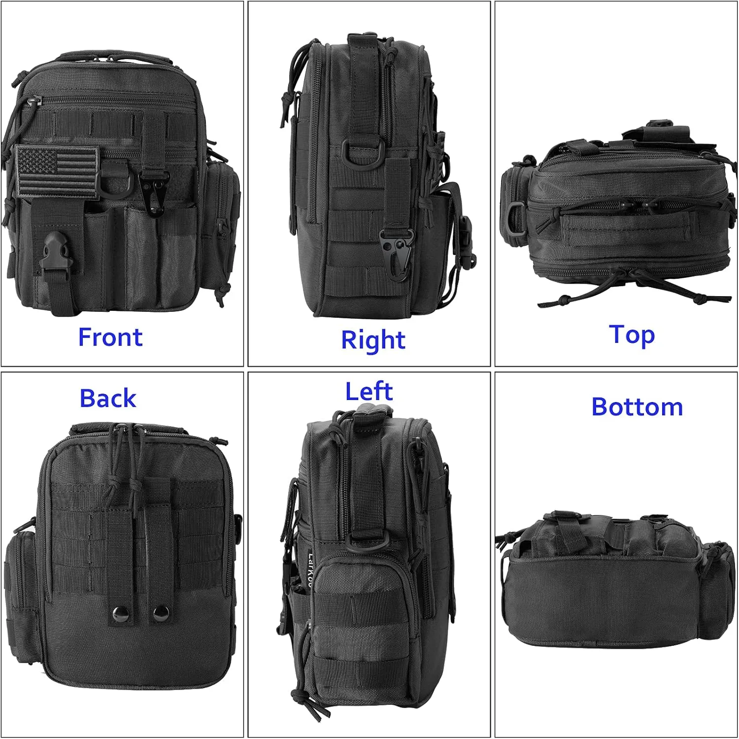 Tactical Handgun Shoulder Strap Messenger Bag Gun Ammo Holster Concealed Carry Pistol Pouch Padded Military Fanny Pack Range Bag for Shooting Hunting