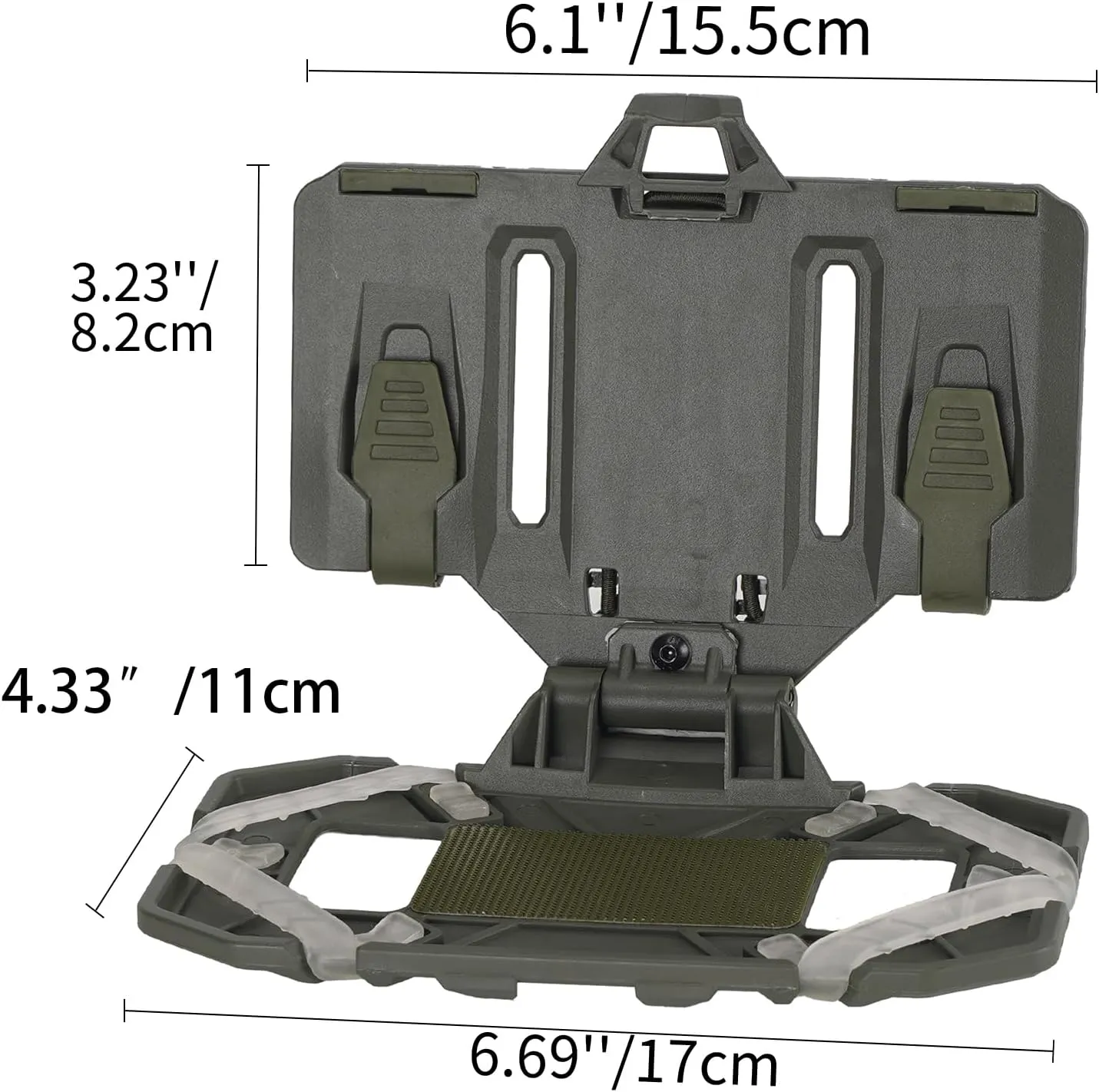 Tactical Molle Phone Holder for Plate Carrier Vest, Quick Release & Adjustable Phone Mount, Compatible with 4.7-6.7 inch Smart Phones, Durable Tactical Accessories for Outdoor Enthusiasts