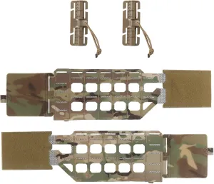 Tactical Multifunctional Plate Carrier Cummerbund, MOLLE Quick Release Elastic Cummerbund, Lightweight Camouflage Side Belt Set(CP)