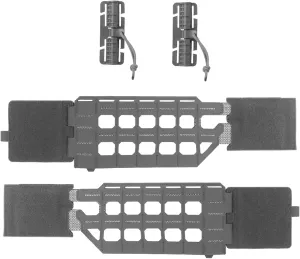 Tactical Multifunctional Plate Carrier Cummerbund, MOLLE Quick Release Elastic Cummerbund, Lightweight Camouflage Side Belt Set(Gray)