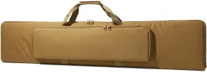Tactical Rifle Gun Case, Portable Long Rifle Bag, Lockable Shotgun Case with Backpack Straps, for Shooting Hunting Carrying