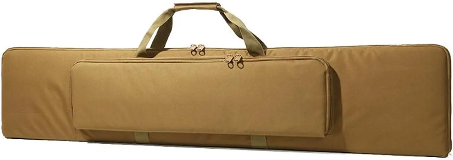 Tactical Rifle Gun Case, Portable Long Rifle Bag, Lockable Shotgun Case with Backpack Straps, for Shooting Hunting Carrying