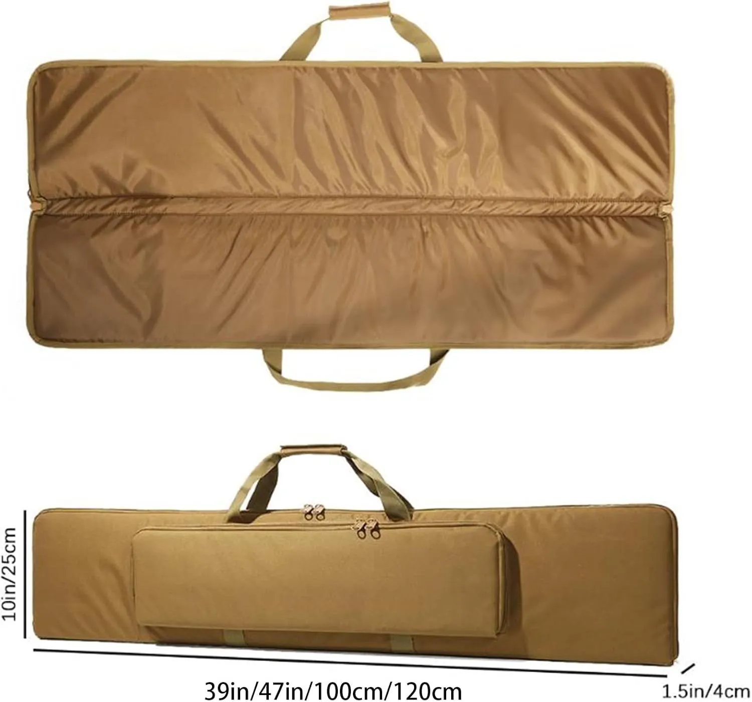Tactical Rifle Gun Case, Soft Shotgun Carrying Range Bag, with Lockable Zipper and Backpack Strap, Rifle Backpack Rifle Bag Gun Case for Hunting and Shooting