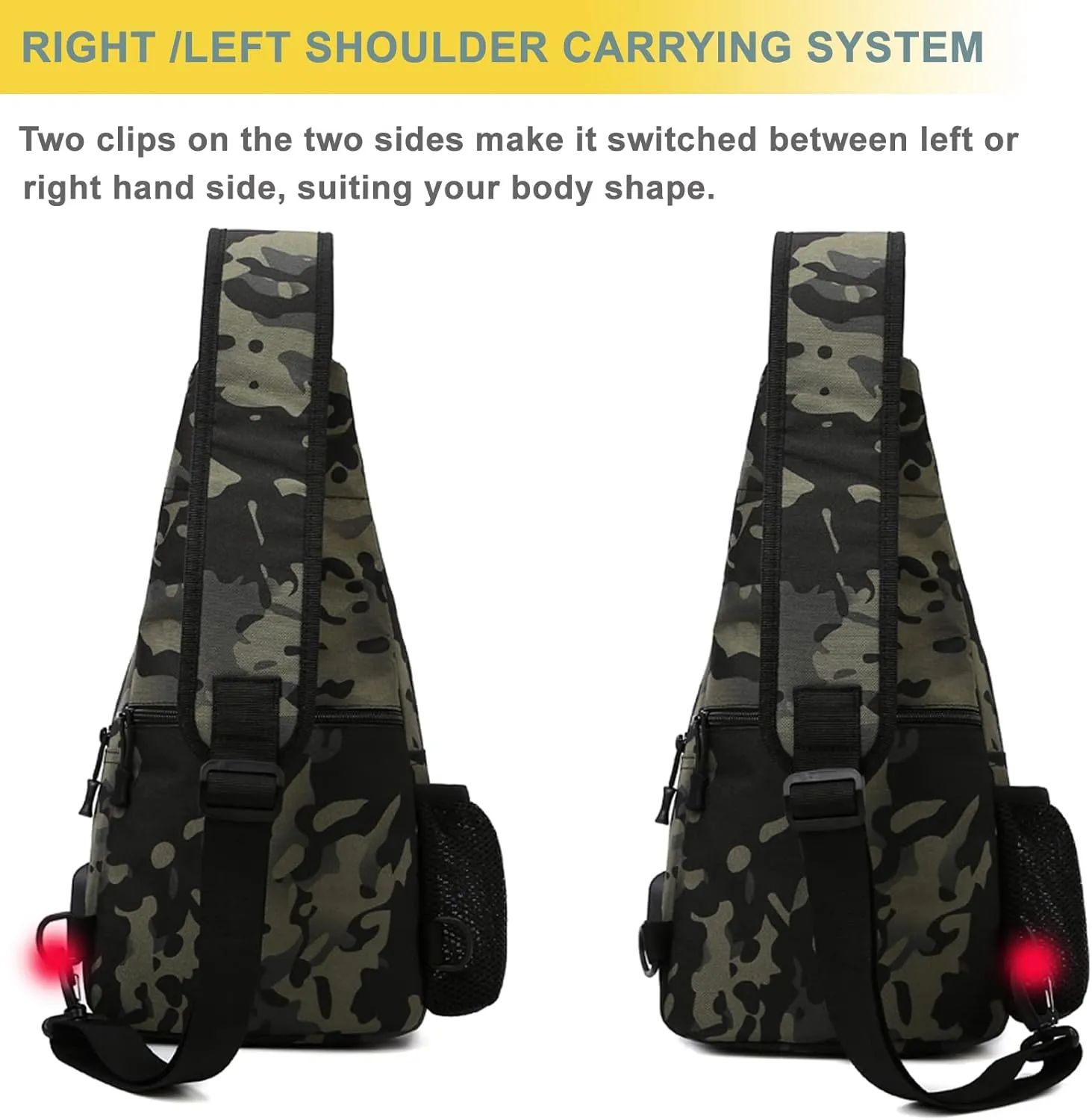 Tactical Shoulder Bag - 1000D Molle Military Backpack Outdoor Daypack Chest Pack(Black Z-M0CAI)