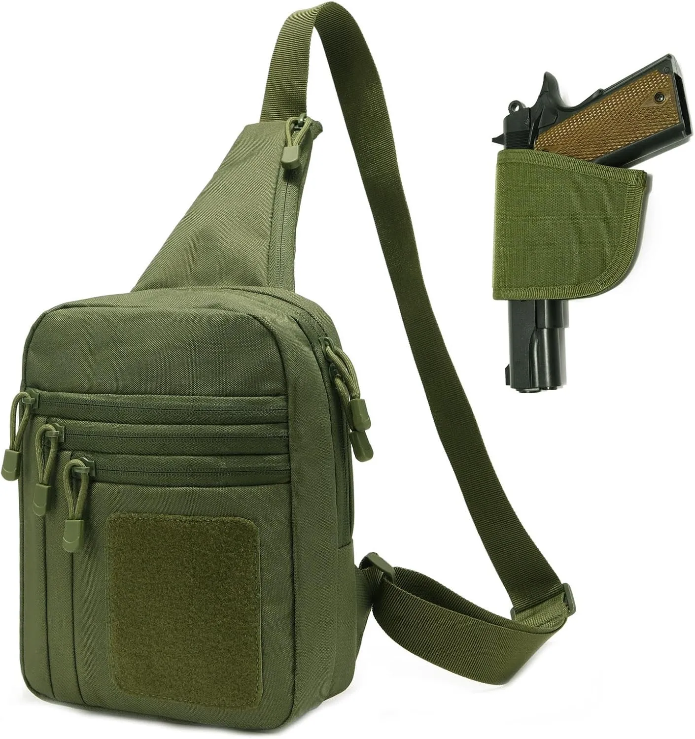 Tactical Sling Chest Bag Concealed Carry Bags with Gun Holder EDC Shoulder Crossbody Casual pack