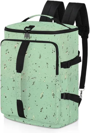 Tactical Sports Duffle Bag for Travel Waterproof Gym Bag with Shoe Compartment 48L Carry On Luggage for Men & Women 3-in-1 Durable Travel Luggage Music Notes Pattern