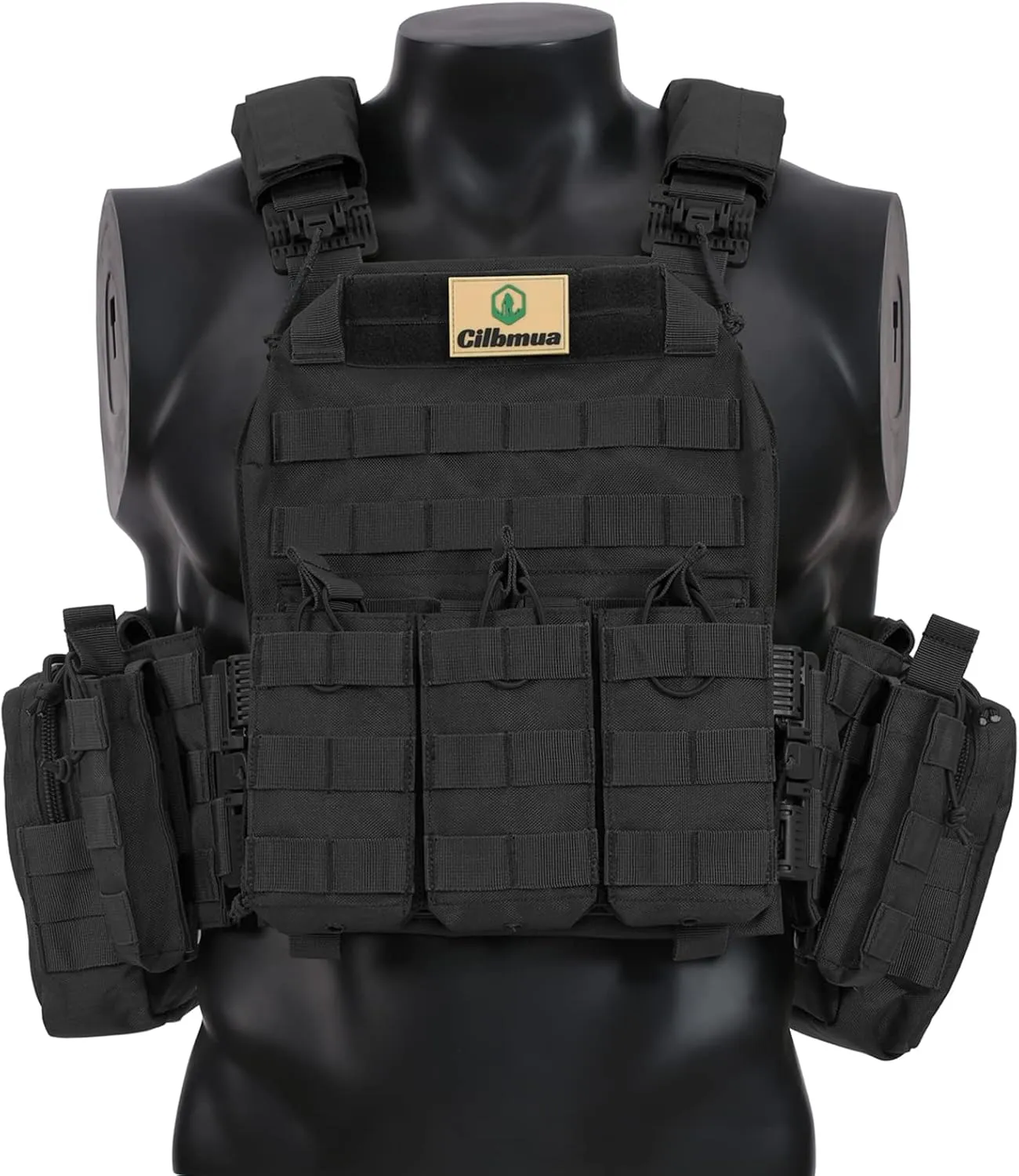 Tactical Vest Quick Release for Men Outdoor Molle Airsoft Vests Adjustable Breathable Weighted Gear for CS/Training
