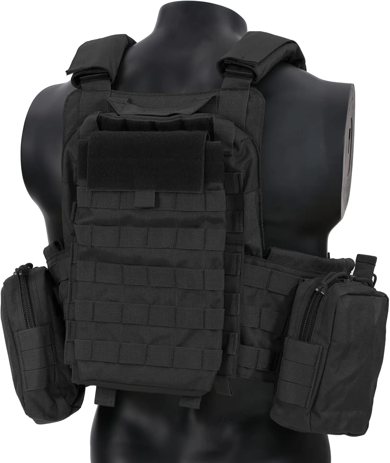 Tactical Vest Quick Release for Men Outdoor Molle Airsoft Vests Adjustable Breathable Weighted Gear for CS/Training