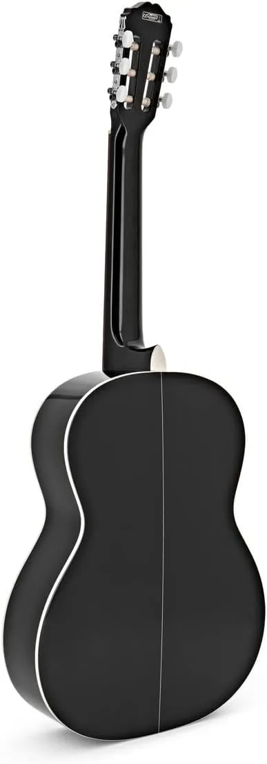 Takamine GC2 Classical Guitar - Black Bundle with Foot Stool, Tuner, Strings, and Austin Bazaar Polishing Cloth
