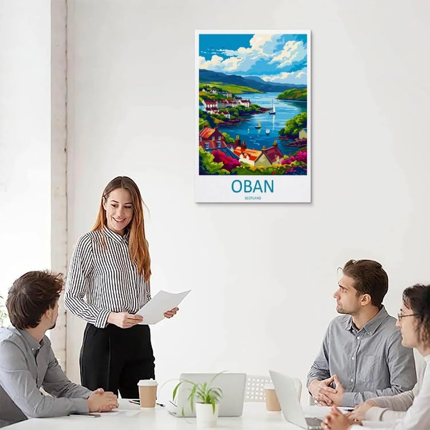 TAMKERR Oban Travel Print Canvas Posters Painting Wall Art Home Decor Unframe12x18inch(30x45cm)