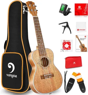 Tenor Ukulele 26 Inch Mahogany Professional Acoustic Ukelele Four String Wooden Hawaiian Uke Beginner Kit Ukuleles Bundle for Adult Starter Kit, by Vangoa