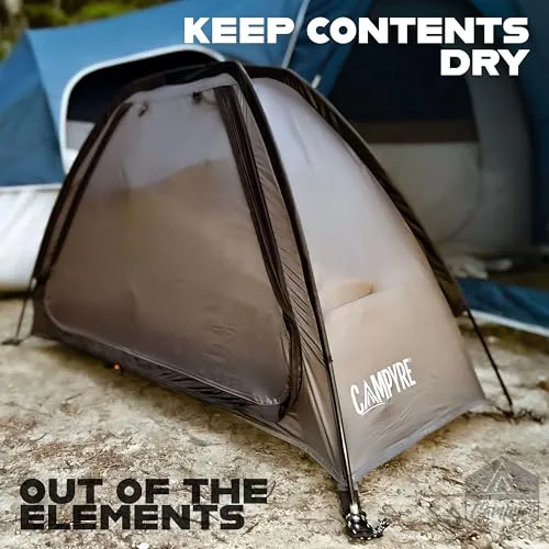 Tent & RV Camping Organizer with Zippered Flap-9-Shelf Storage