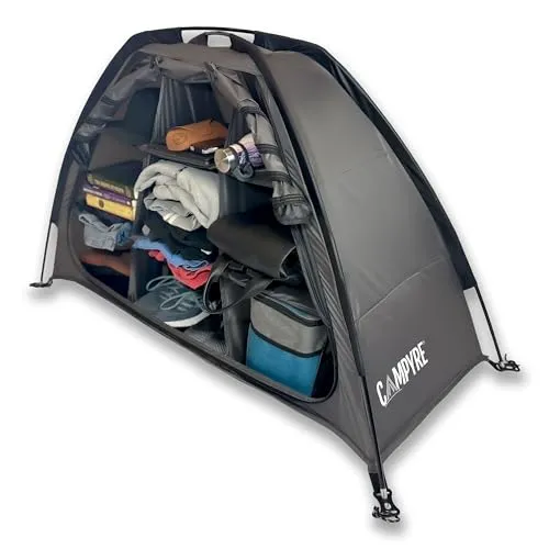 Tent & RV Camping Organizer with Zippered Flap-9-Shelf Storage
