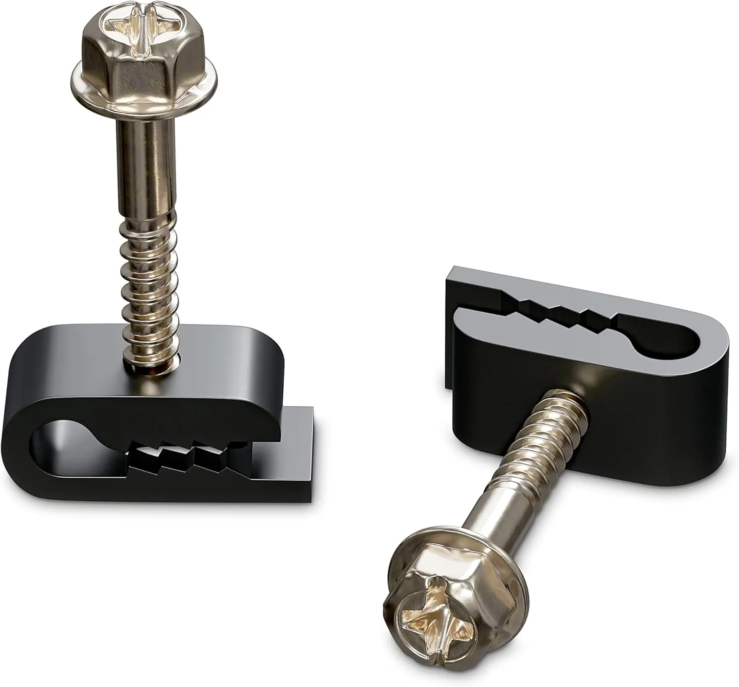 THE CIMPLE CO - Mini Wire Cable Clips, Electrical Wire Cable Clip, 1/10 in (3 mm) Screw Clip and Fastener, Black (50 Pieces per Bag)