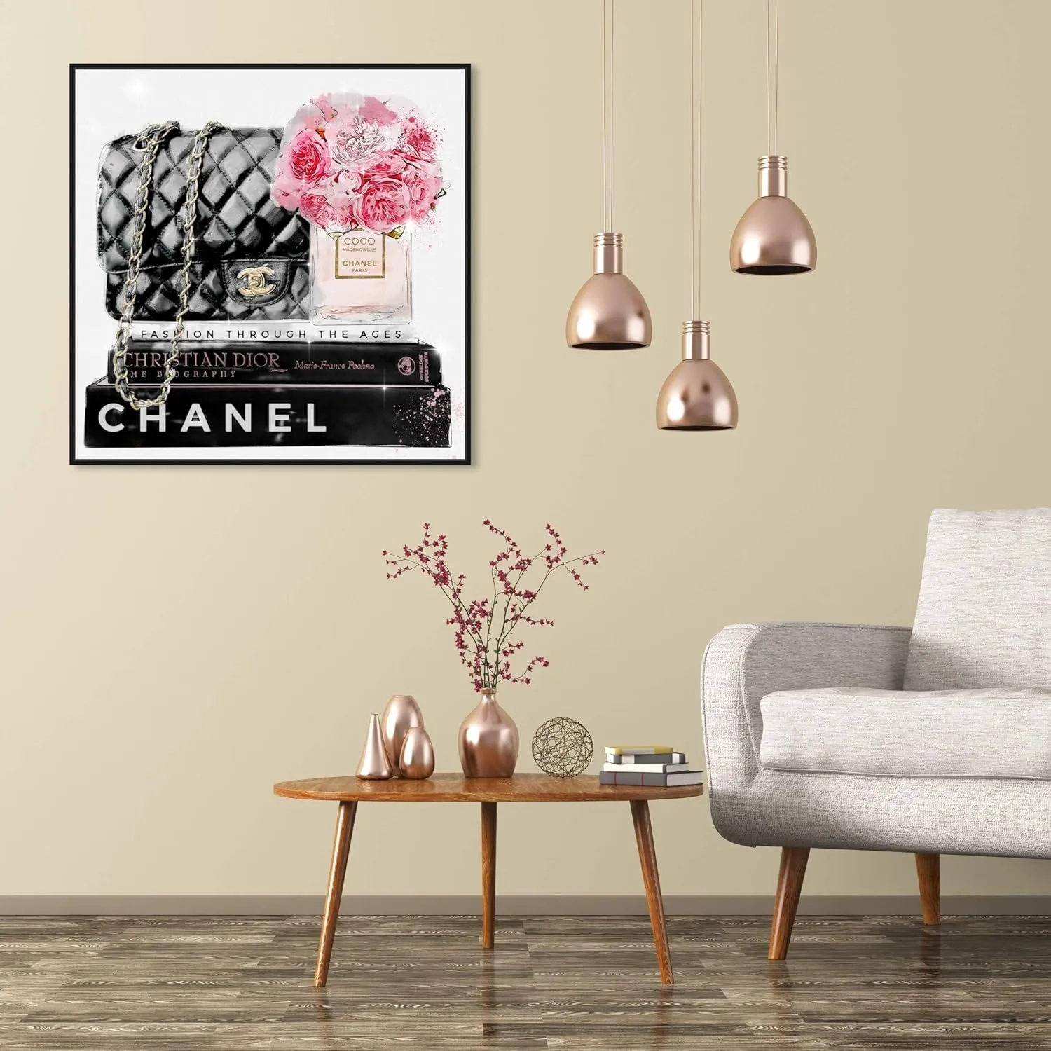 The Oliver Gal Artist Co. Fashion and Glam Wall Art Canvas Prints 'Elegant Essentials Paris' Handbags Home Décor, 30 in x 30 in