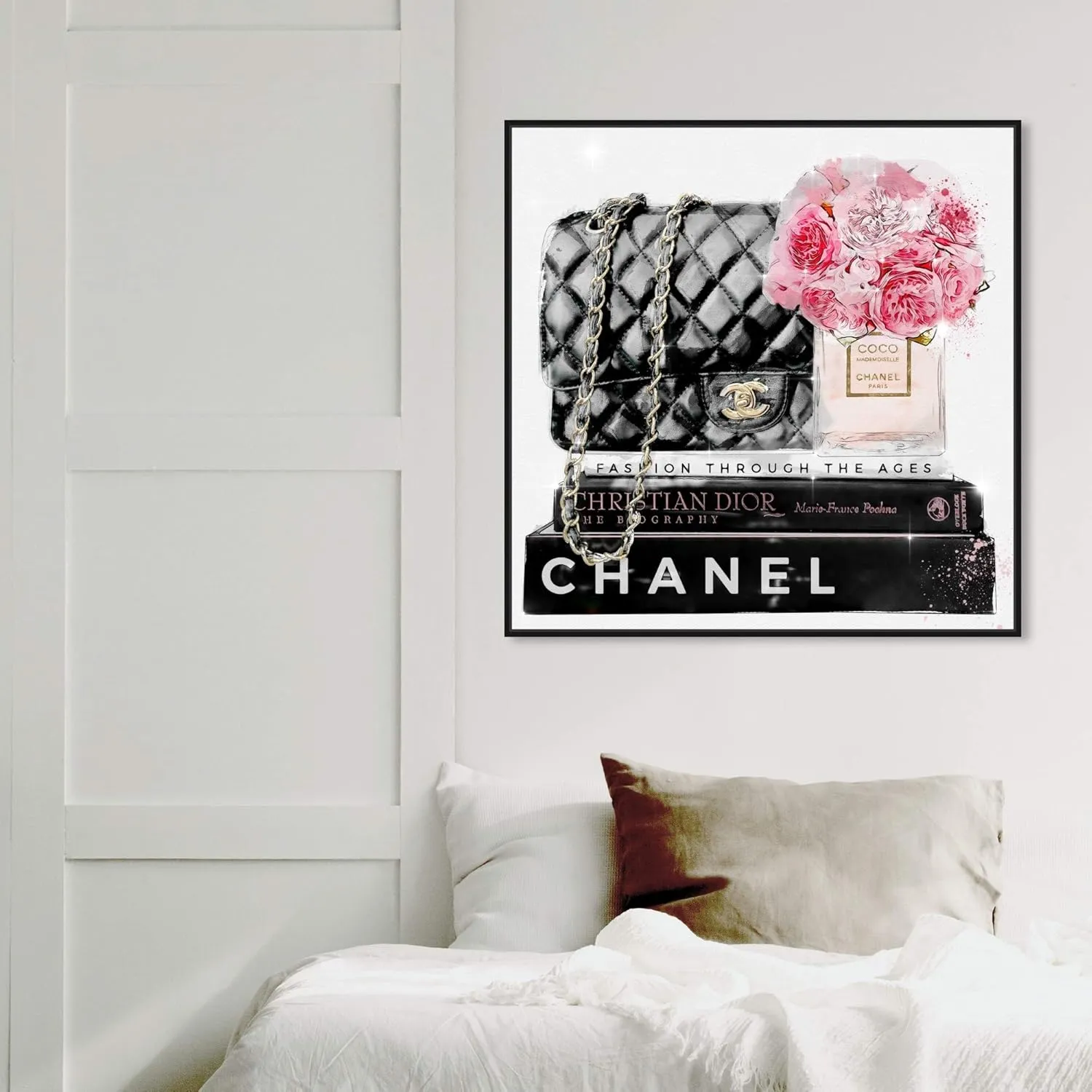 The Oliver Gal Artist Co. Fashion and Glam Wall Art Canvas Prints 'Elegant Essentials Paris' Handbags Home Décor, 30 in x 30 in