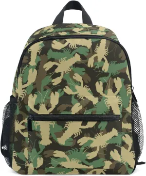 Toddler Backpack for Boys Girls Crayfish Camouflage Preschool Kindergarten Schoolbag Mini Book Bag For School Travel S
