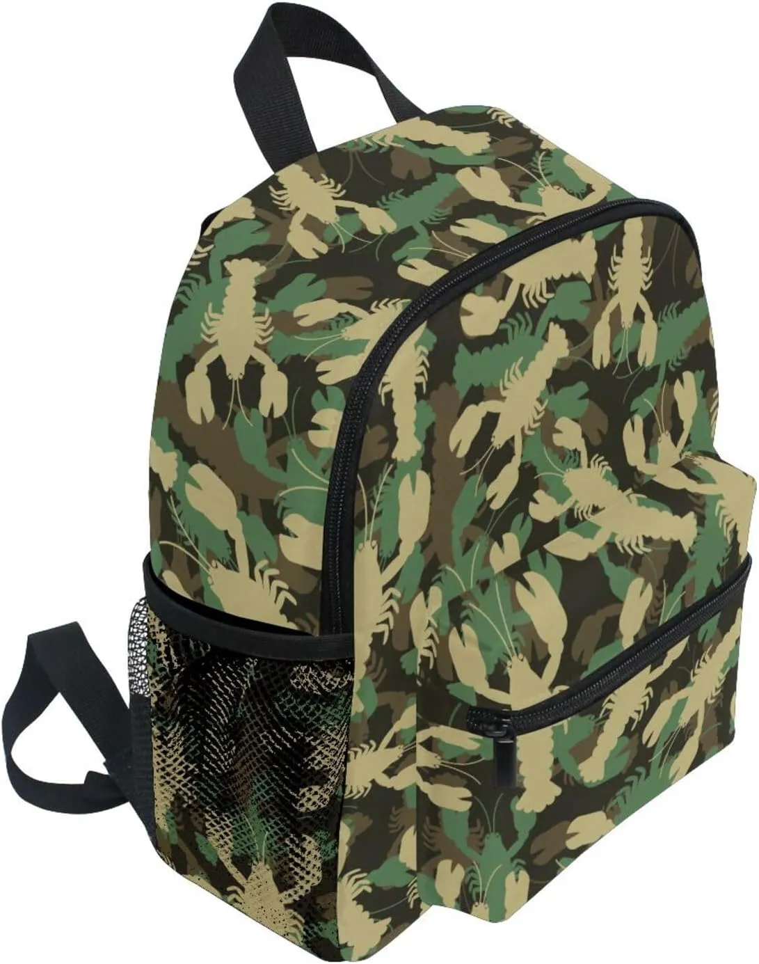 Toddler Backpack for Boys Girls Crayfish Camouflage Preschool Kindergarten Schoolbag Mini Book Bag For School Travel S