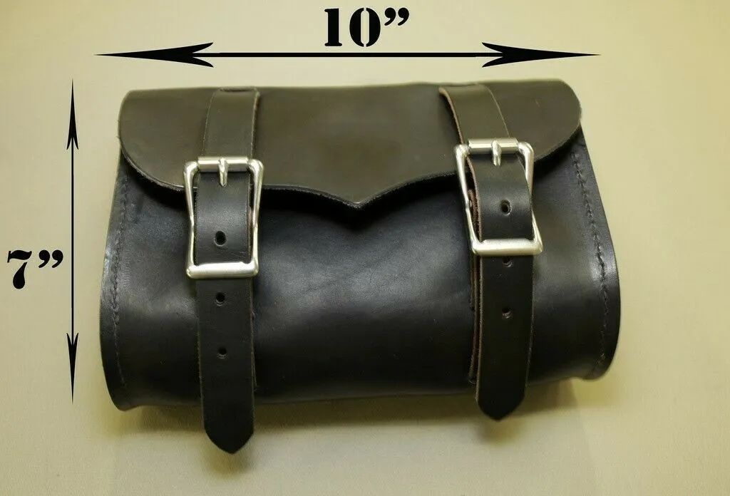 Tool Roll Saddle Bag Chopper Bobber Harley Sportster Nightster Dyna Brn Leather