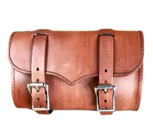 Tool Roll Saddle Bag Chopper Bobber Harley Sportster Nightster Dyna Brn Leather