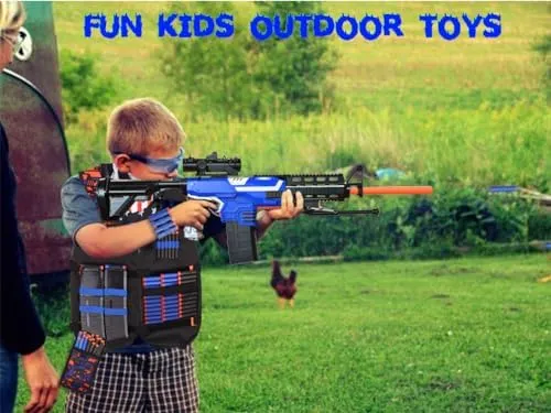 Toy Gun Automatic Sniper Rifle -3 Modes Toy Foam Blasters with Tactical Vest, Bipod, 2 Clips and 150 Darts, Electric Toys for Adults Boys Age 8-12 Gifts for Birthday Xmas
