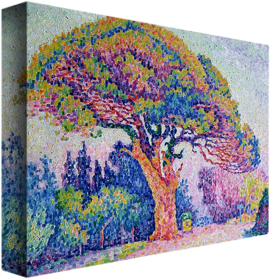 Trademark ART Paul Signac The Pine Tree at St.Tropez 1909 Canvas Art, 18 by 24-Inch